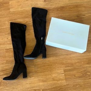 Marc Fisher over knee suede boots - black 6.5
